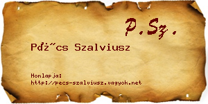 Pécs Szalviusz névjegykártya